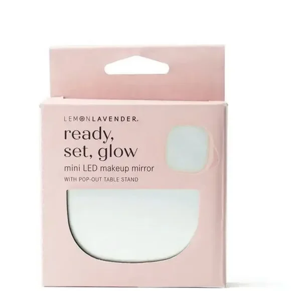 Lemon Lavender LED Light Up Mini Mirror (set of two) - Picture 2 of 7